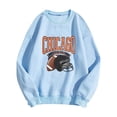 thumbnail image 2 of Football Team City Sweatshirts for Women Fall Winter Long Sleeve Crewneck Football Graphic Sweatshirt Pullover Tops, 2 of 4