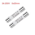 thumbnail image 5 of Fusible de cartucho automotriz 3A 250V 5x25mm de acción rápida reemplazo para estéreo de automóvil, alarma, amplificador, cerámica 10 piezas, 5 of 5