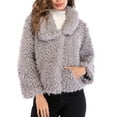 thumbnail image 5 of SAYFUT Women's Winter Fluffy Fuzzy Open Front Cardigan Jacket Coat Outwear with Pockets, 5 of 5