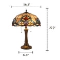 thumbnail image 4 of RADIANCE Goods Tiffany-Style 2 Light Victorian Table Lamp 16" Shade, 4 of 4