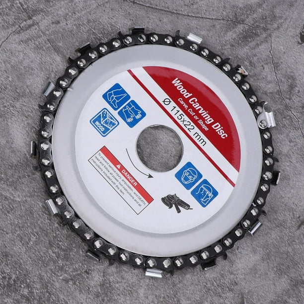 Wood Carving Chain Disc 4.5 Inch 115mm 13 Teeth Angle Grinder Chain Disc Bending Work Woodworking Accessory Carbide Circular Saw Blade Cutter Tool