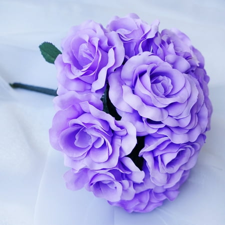 - Efavormart 4 pcs Real Looking Premium Velvet Artificial Roses Wedding Bouquets Bridal Flowers for Wedding Party and Church
