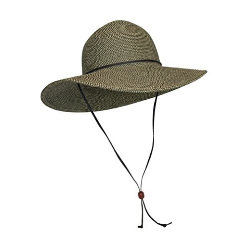 Brown Packable Cotton Fabric Sun Hat 