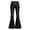 67Black112, variant on XAOFW Girls Back To School Flared Pants High Waist Slim Fit Wide Leg Trousers Kids Fashionable Striped Pant For Casual Everyday Wear Stylish Bottom 5-6 Years