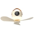 thumbnail image 2 of Portable Ceiling Fan, Tent Ceiling Fan, Rechargeable Tent Fan, LED Light Fan, Battery Operated Hanging Fan with Light and Remote, Remote Control Camping Fan for Tent Gazebo Outdoor Bedroom, Khaki, 2 of 5