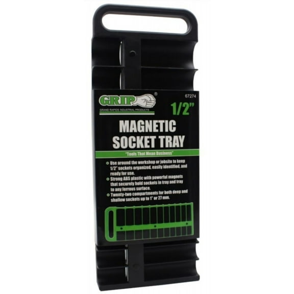 Grip On Tools 1/2In Magnetic Socket Tray
