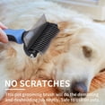 thumbnail image 3 of Undercoat Rake for Cats Dog Cat Rake Brush Grooming Tool Safe to Use 2 in 1 Dematting Comb and Deshedding Tool for Mats Tangles Loose Hair Removing Shedding 2 Sizes Available everywhere, 3 of 5