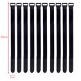 thumbnail image 1 of 10Pcs Nylon Cable Ties Reverse Buckle Strap 2cm Width Reusable Magic Self Adhesive Tape Fastener Hook Loop Fixed Strap Durable 40x2cm-Black 10Pcs, 1 of 6