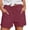A Brick Red, variant on Women Shorts Casual High Waist Sports Loose Shorts for Women Straight Leg Casual Fashion Pants Drawstring Summer Bottoms Red XXL