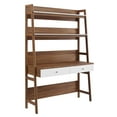 thumbnail image 2 of Modway Bixby Office Desk in Walnut White, 2 of 7