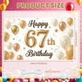 thumbnail image 2 of Glittery Design Happy 67th Birthday Banner Gold Number 67th Birthday Display Colorful Balloons Polka Dot Pattern Birthday Backdrop for 67th Birthday Party Indoor Decoration Photo Shoot, 2 of 8