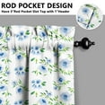 thumbnail image 5 of Floral Vintage Curtains 24" - 3 Panel Boho Farmhouse Set with Rustic Wildflowers, Country Rod Pocket Window Treatment, 5 of 6