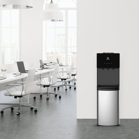 Avalon Bottom Load Water Cooler 3 Temp, Stainless/Black. 41 in