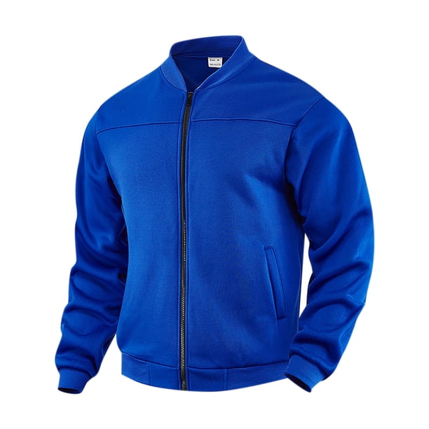 Puntoco Chaqueta Informal De Color Liso Con Solapa Y Bolsillo Holgado Con Cremallera Y Manga Larga Para Hombre