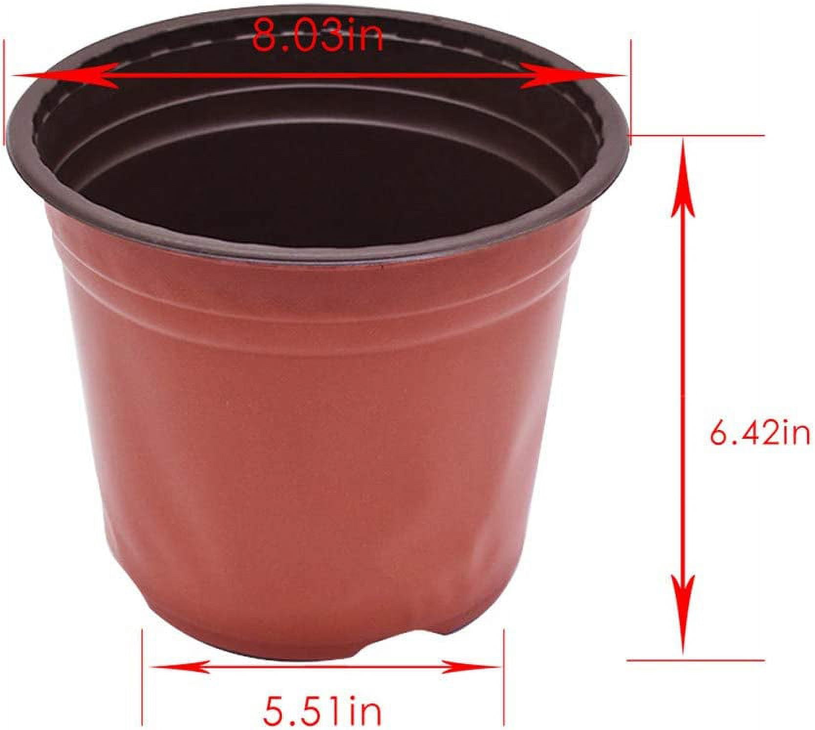 PET-U 100PCS Plastic Plant Flower Pots Nursery Garden Seedlings Starting Pot Container