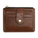 thumbnail image 1 of Cartera sencilla de piel sintética con cierre y hebilla para mujer (marrón), 1 of 5