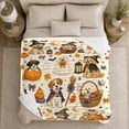 thumbnail image 5 of Whimsical Halloween Costumed Dogs Pumpkins Pattern, Playful Pet Portrait Pattern, Warm Flannel Blanket for Living Room and Bedroom, Dog Lovers Halloween Gift, Pet Lover Home Decor, 5 of 9