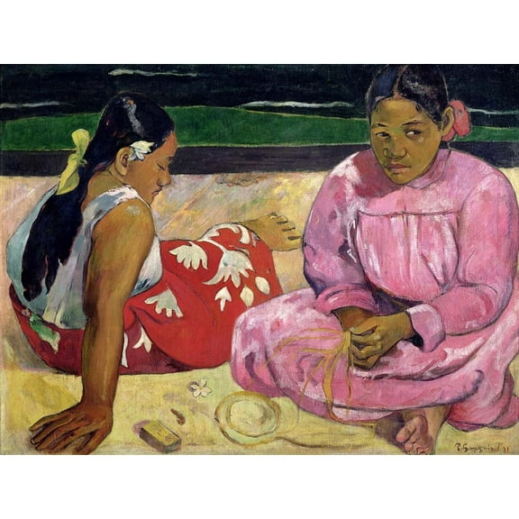 Gauguin "Women of Tahiti On the Beach" (1891) Glossy Poster