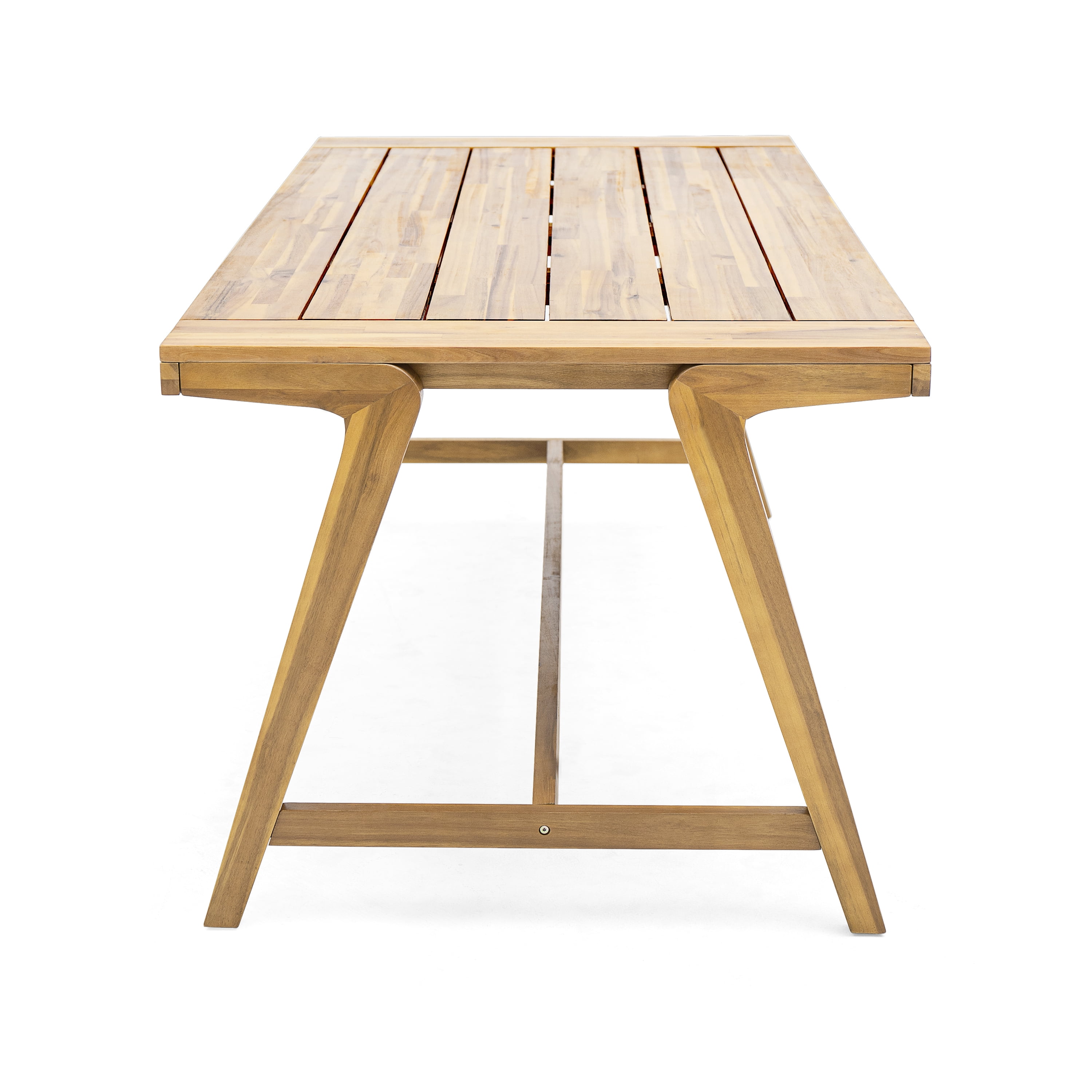 Dining Table, Outdoor Acacia Wood Patio Table for Garden Poolside Deck, Teak