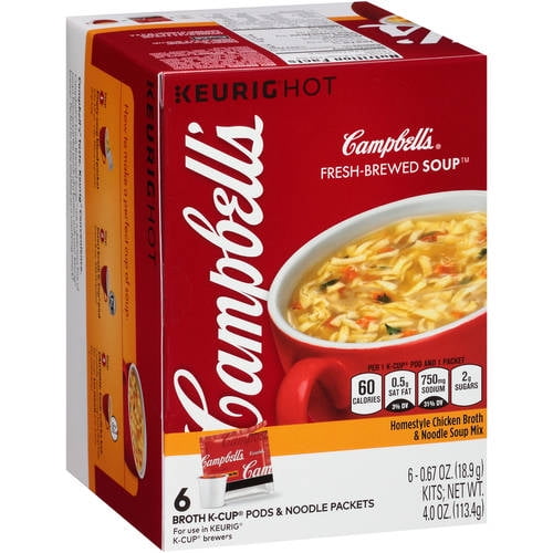 Campbells FreshBrewed Soup Homestyle Chicken Broth & Noodle Soup Mix K