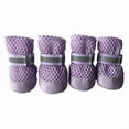 thumbnail image 3 of Dog Shoes 4 Pairs, Breathable Mesh Pu Pet Footwear With Hook & Loop Closure, Anti-Slip Small Dog Boots For Puppies And Toy Breed Pets (Size L), 3 of 3