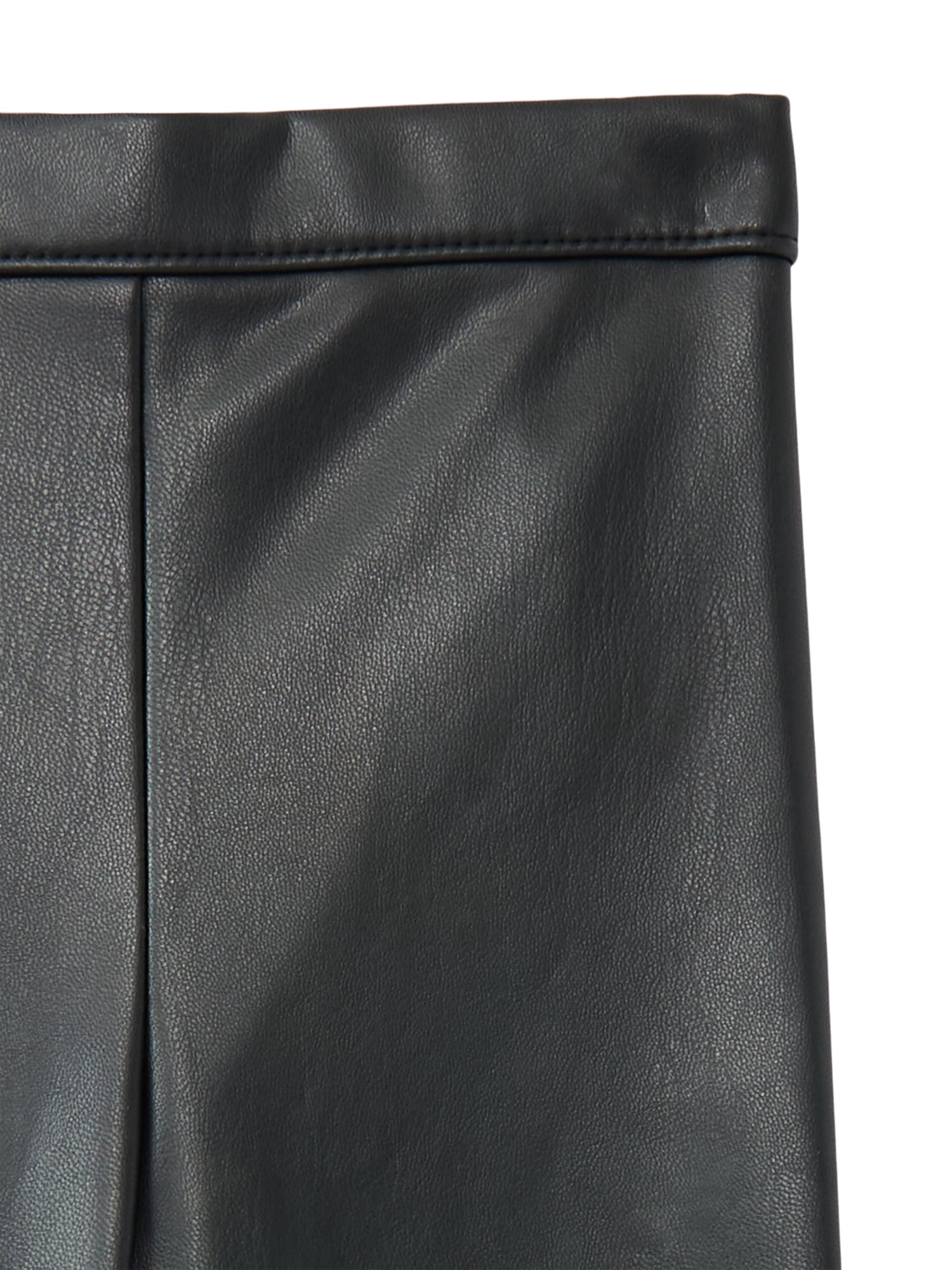 Wonder Nation Toddler Girls Faux Leather Pull On Flare Pants, Sizes 12M-5T