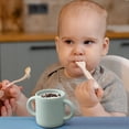 thumbnail image 4 of Tazas de silicona para beber de forma independiente para bebés y niños pequeños, suministros de destete LED para bebés, taza abierta suave para bebés, 4 of 5