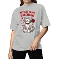 thumbnail image 2 of Cat Valentine Rose Design Women's T-shirt, 2 of 3