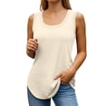 thumbnail image 3 of LILIYA Womens Tank Tops Plus Size Vintage Plain Color Womens Summer Tank Tops Adjustable Fitted Square Neck Sleeveless Shirts Camisole Vest Basic Slim Cute Tops 2026, 3 of 7