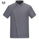 thumbnail image 2 of Uniforme de chef, delantal de cocina de verano de manga corta con bolsillos delanteros, trajes, ropa de servidor de carnicero, suministros para el hogar, absorbentes de humedad, gris M Advancent LF000327-08, 2 of 7
