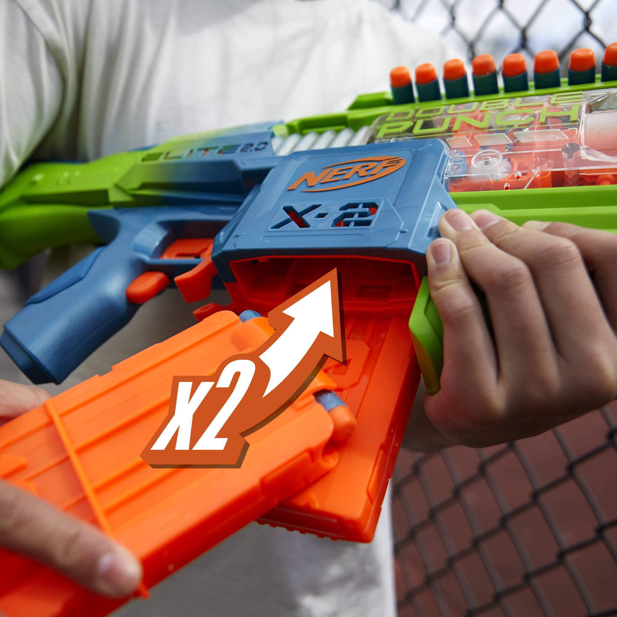 Nerf Elite 2.0 Double Punch Motorized Blaster With 50 Darts photo 3
