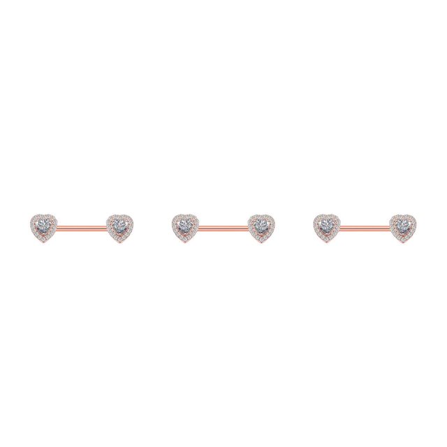 Minnieouse Anillo para pezones con barra, decoración de cuerpos pequeños de Metal, accesorio de joyería, Piercings para senos, elegante para el Type1 NO1 Minnieouse CBP270852