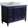 thumbnail image 3 of 49 in. Single Wooden Vanity  Blue with Gray Granite Oval Sink, 3 of 14