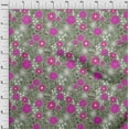 thumbnail image 4 of oneOone Cotton Cambric Fuschia Pink Fabric Kids Floral Craft Projects Decor Fabric Printed By The Yard 56 Inch Wide, 4 of 4
