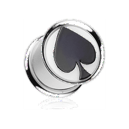 

Lucky Spade Steel Double Flared Ear Gauge Plug