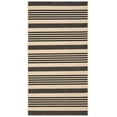 thumbnail image 2 of Safavieh Courtyard Caroline Striped Indoor/Outdoor Area Rug, Black/Bone, 2'7" x 5', 2 of 16