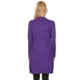 thumbnail image 2 of MOA COLLECTION Women's Solid Casual Comfy Long Sleeve Loose Fit Pockets Open Front Cardigan, 2 of 4
