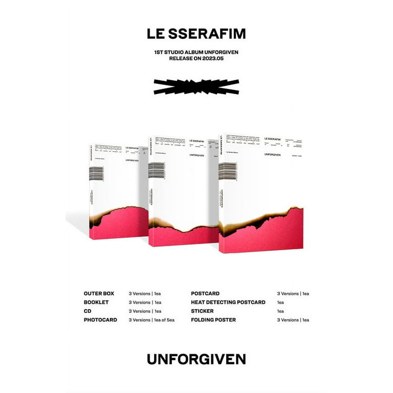 LE SSERAFIM - 1st Studio Album [Unforgiven] (Random Version) New