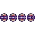 thumbnail image 2 of Darling Souvenir Rustic Wood Wedding Theme Stickers Labels 190 Pcs Party Favor-Purple, 2 of 2
