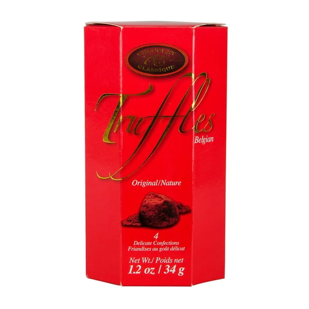 Chocolate Dusted Original French Truffles Red Hex Box