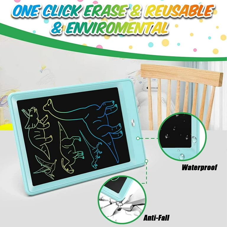 LCD Writing Tablet for Kids 12 Inch, Colorful Doodle Board Drawing Tablet  with Lock Function, Erasable Reusable Writing Pad, Educational Christmas
