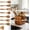 Square, variant on 9 Pcs Acacia Wooden Kitchen Utensils Set with 4 Compartments, 360° Rotating Cooking Utensil Holder,and Cooking Spoons Spatulas for Nonstick Cookware Countertop,Farmhouse Style for Home Cooking