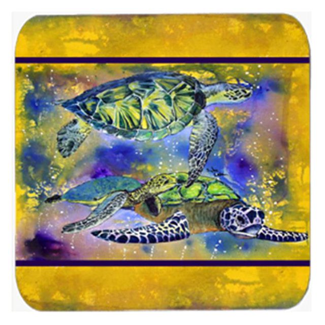 Carolines Treasures 8405-FC Turtle Foam Coasters - Set 4- 3.5 x 3.5 In.
