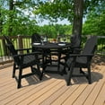 thumbnail image 2 of Highwood's 48" Round 5-pc Hamilton Dining Set - Counter Height, Outdoor, Eco-friendly, Synthetic Wood, 2 of 10