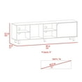 thumbnail image 6 of Tv Stand Entertainment Console Tv Cabinet Light Oak, 6 of 7