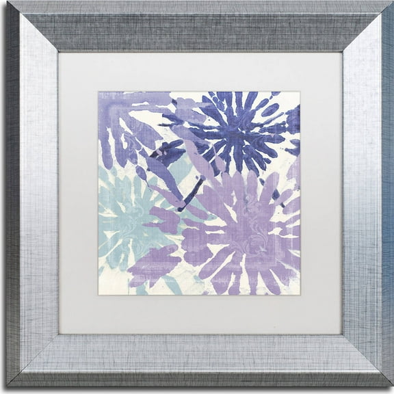 Trademark Fine Art "Blue Curry II" Canvas Art by Color Bakery, White Matte, Silver Frame