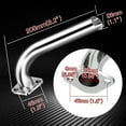 thumbnail image 5 of Exhaust Pipe Header for CT200u Coleman BT200X CT200U-EX KT196 Mini Bike Go Kart Predator 212cc 224cc 196cc 6.5HP GX160 GX200 Clone Engine Baja Warrior MB200 Performance Parts Silver, 5 of 7