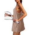thumbnail image 2 of Vestido deportivo Nirovien Romper para mujer con pantalones cortos, color café L, 2 of 8