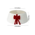 thumbnail image 2 of YFTDEF Christmas Tree Collar, 23.6 Inch Velvet White Bow Decoration for Holiday Home Decor, 3D Apron Cover for Christmas Tree Bottom, Space Saving, Reusable Holiday Decoration, 2 of 6