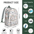 thumbnail image 5 of Unisex Boho Chic Backpack, Bohemian Print Zipper Bag with Front Pocket, Durable Lightweight Rucksack for School University Work Commute, Excellent Gift, 5 of 5